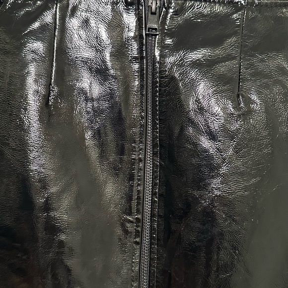 Lamarque Rowan 100% Leather Mini Skirt Black Size 4 Sexy Grunge - Picture 12 of 16